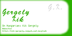 gergely kik business card